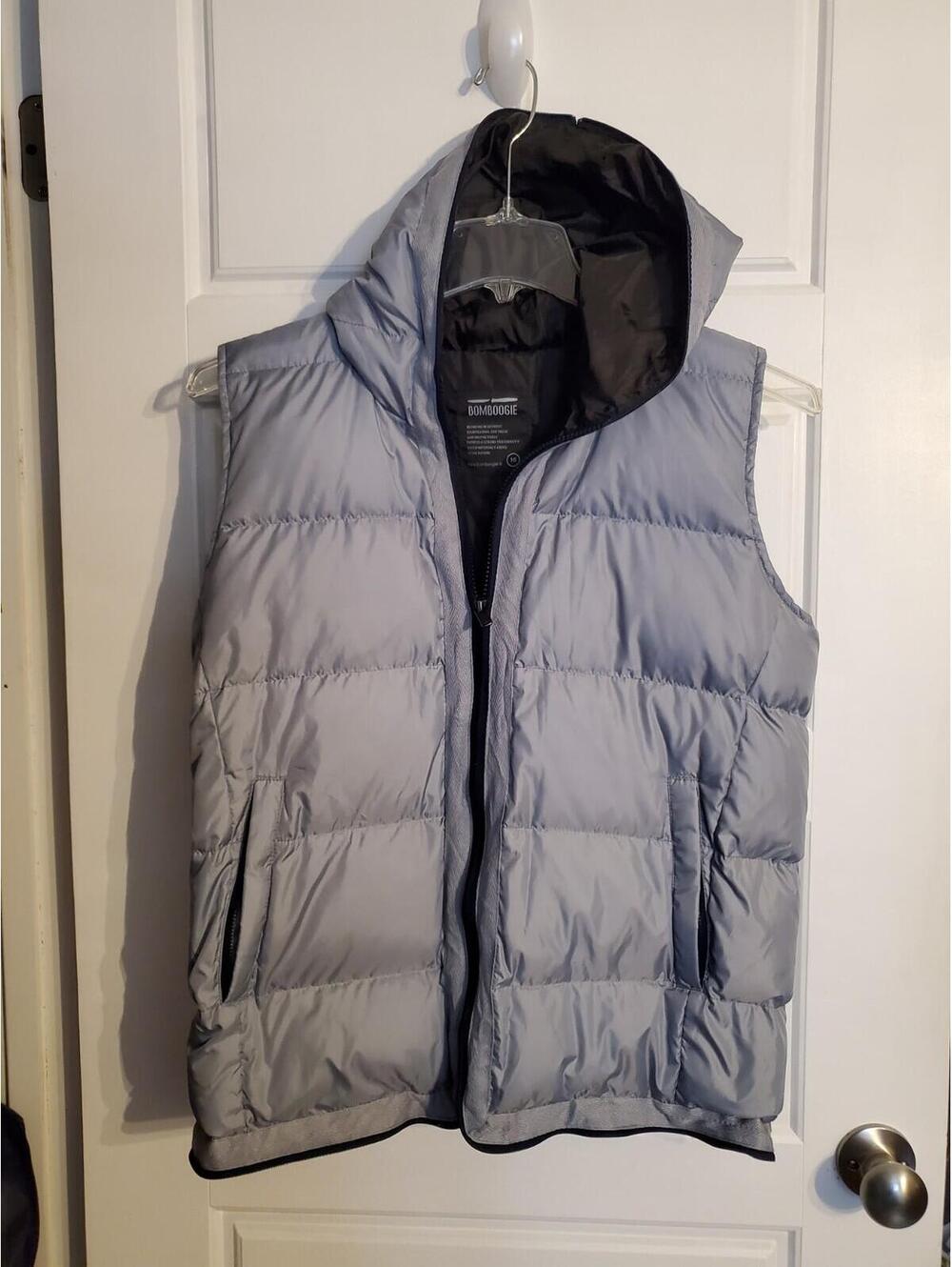 Bomboogie Boys Sz 16 Grey Down Hooded Vest